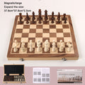 Magnetic Chess Folding Solid Wood Double Queen Set Chessboard Adult Board Game Children's Puzzle Toy