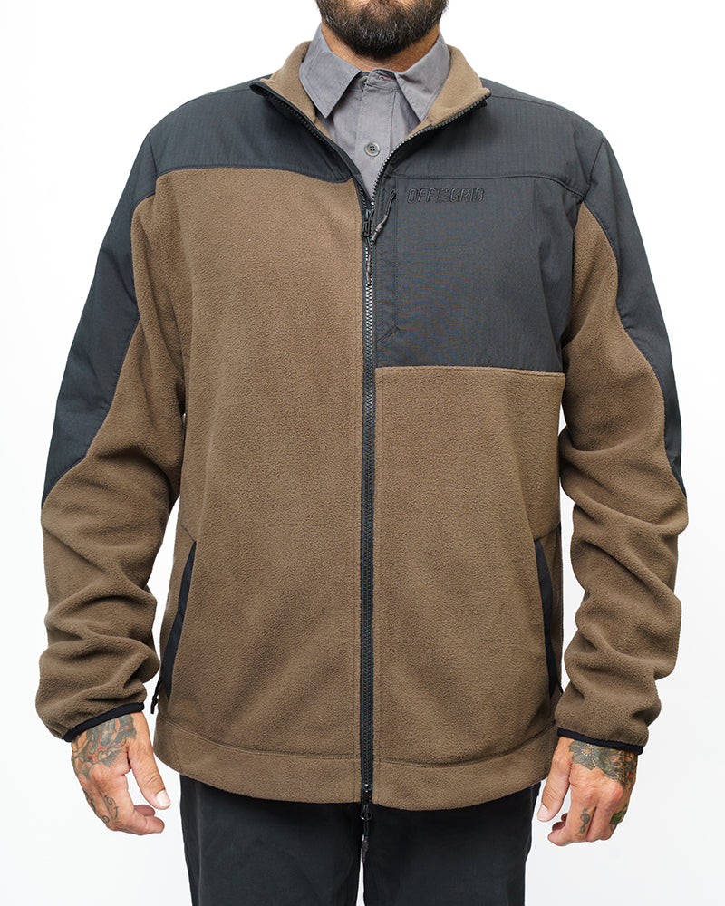 Bruin Fleece Zip Up- Major Brown