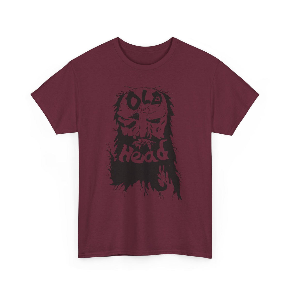 Old Head skull illustration Tee | Grunge skull graphic shirt