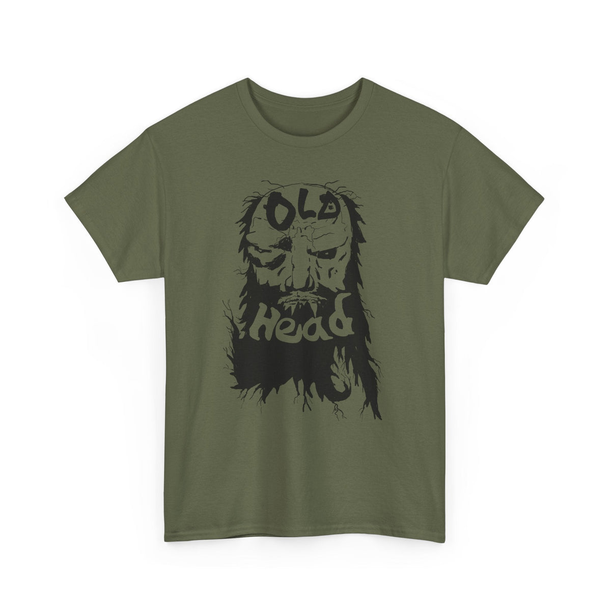 Old Head skull illustration Tee | Grunge skull graphic shirt