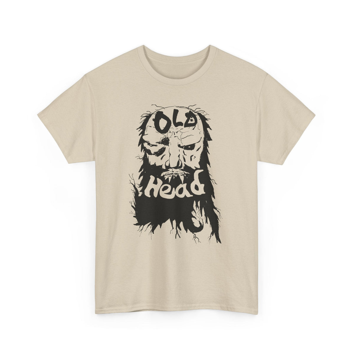 Old Head skull illustration Tee | Grunge skull graphic shirt