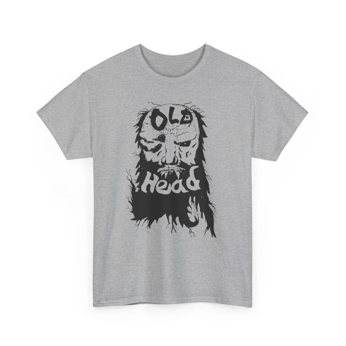 Old Head skull illustration Tee | Grunge skull graphic shirt