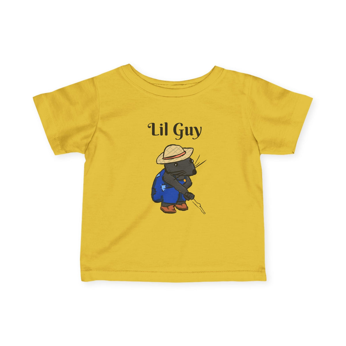 Lil Guy Mouse | Baby T-Shirt, Cute Kitten Fishing Design