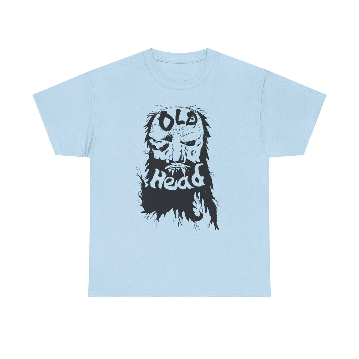 Old Head skull illustration Tee | Grunge skull graphic shirt