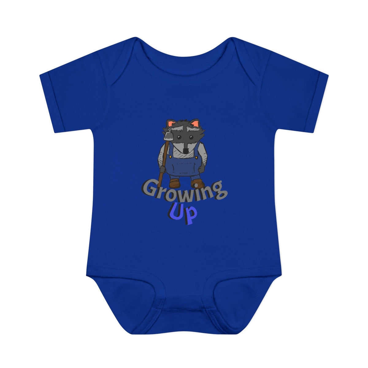 Raccoon Cartoon 'Growing Up' Infant Bodysuit | Baby Onesie