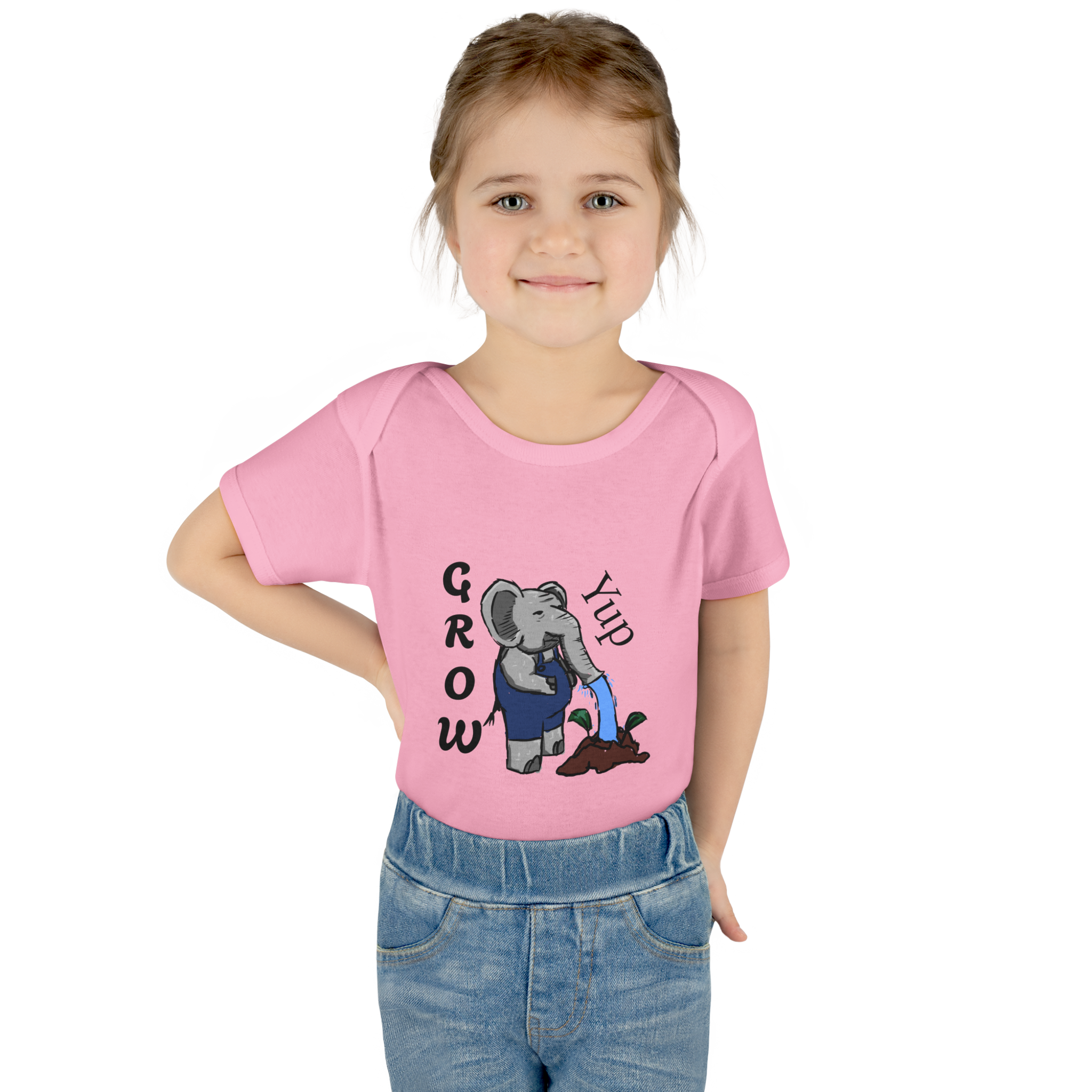 Elephant Watering Seedling Infant Bodysuit | Grow Yup