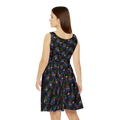 Cute Farm Animal Pattern Women's Skater Dress | Retro Game Controller AOP