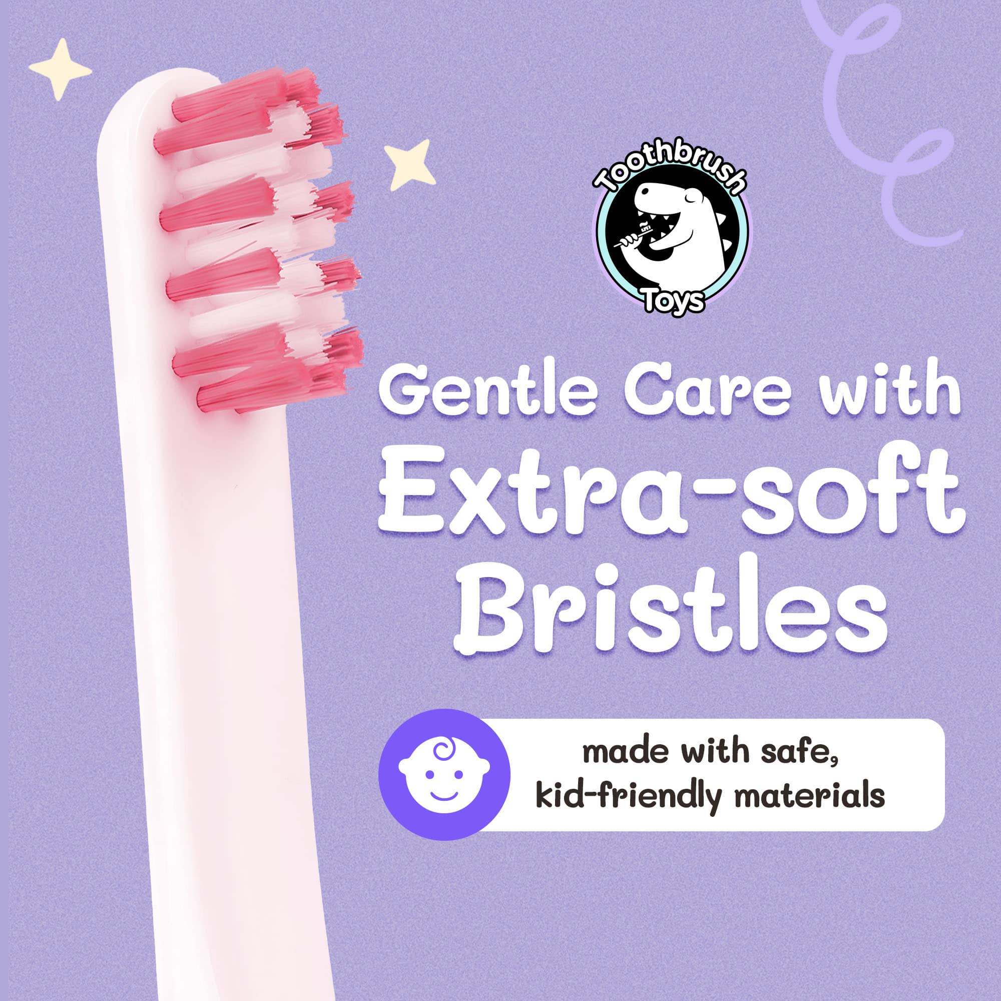 Princess Pearly Whites Toothbrush for Kids With Bonus Brush