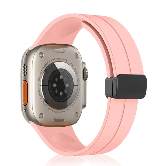 Magnetic Strap For Apple watch ultra 2 band 49mm Silicone Bracelet iWatch Series 9 7 8 6 5 4 3 se 44mm 45mm 40mm 41mm 42mm 38mm