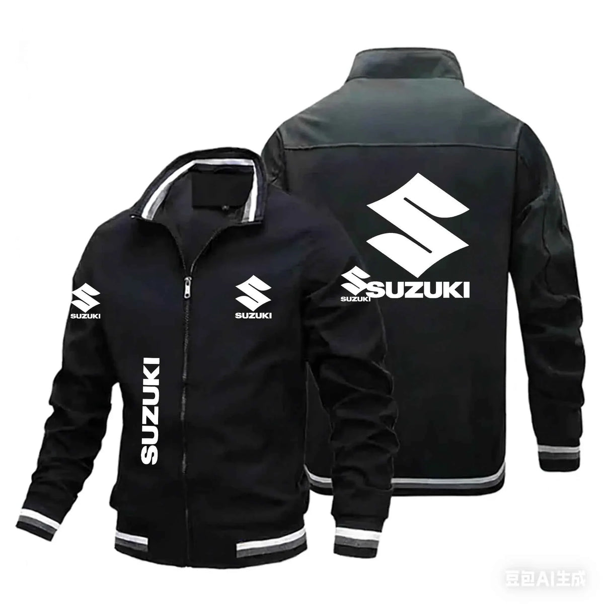 2026 Popular Suzuki SUZUKI Motorcycle-style Stand-up Collar Jacket