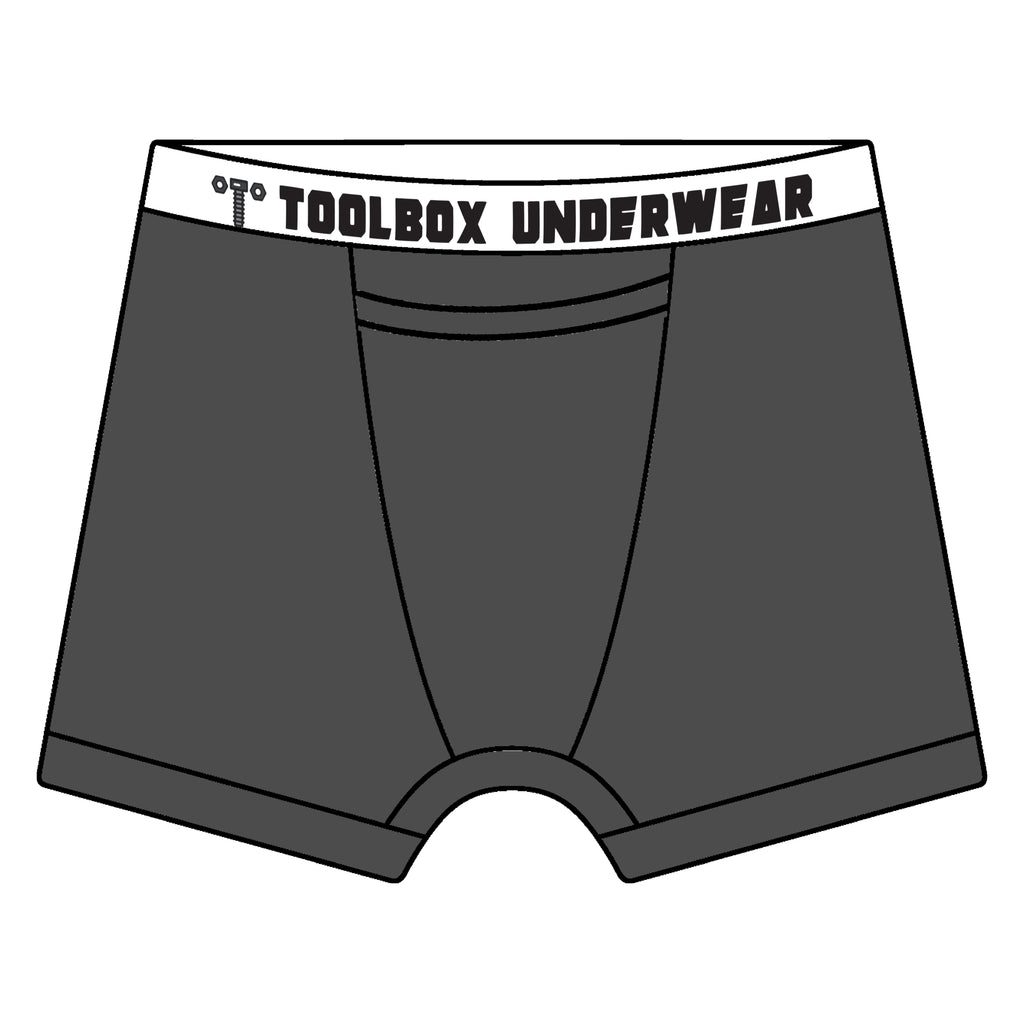 Toolbox Underwear - The Classic Solid Briefs - Grey