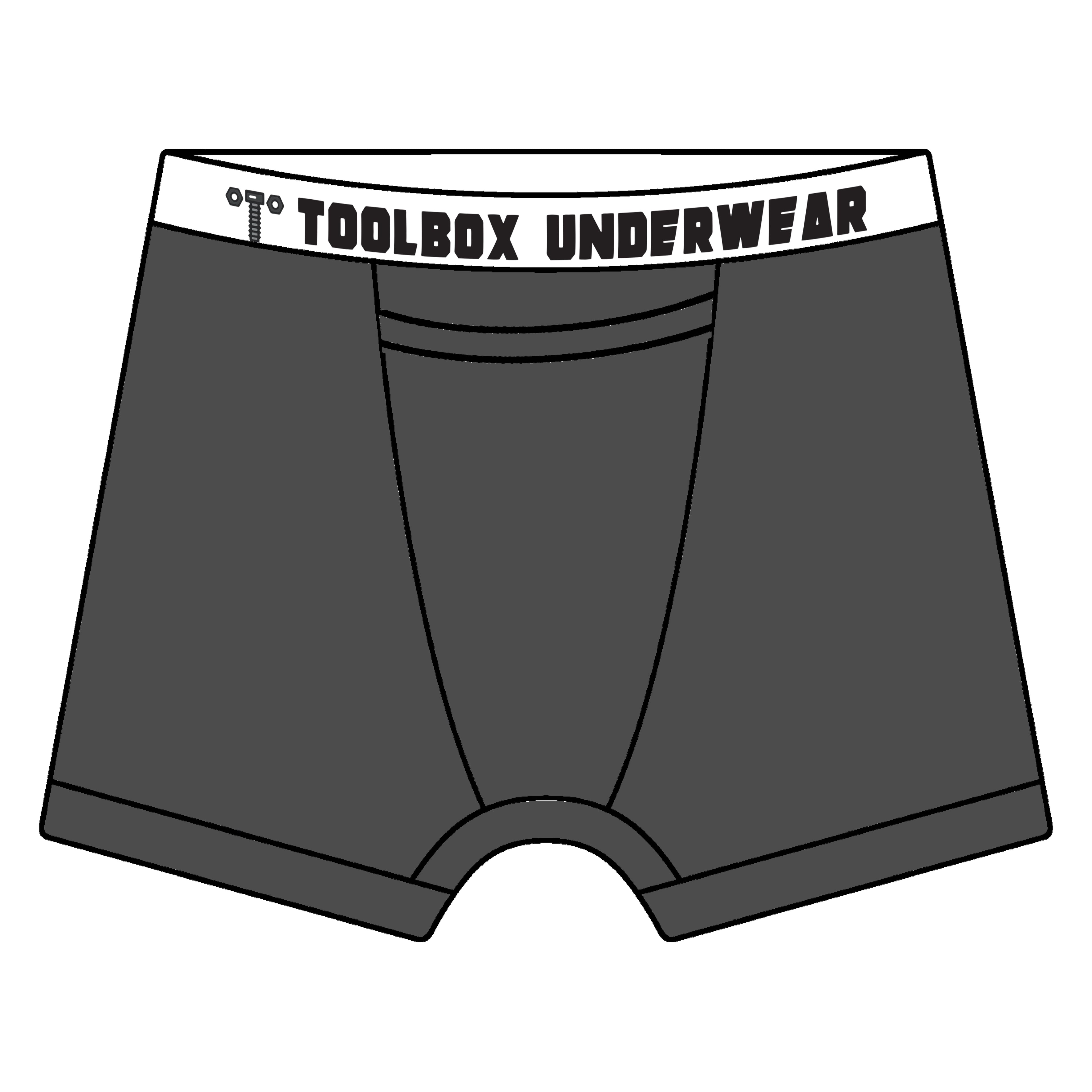 Toolbox Underwear - The Classic Solid Briefs - Grey