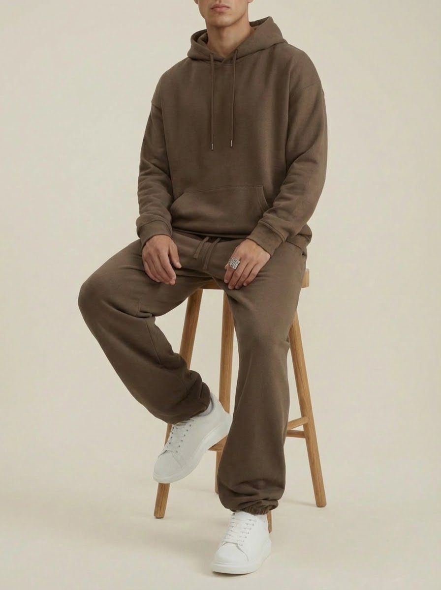 Apollo Heavyweight Cotton Brown Sweatpants