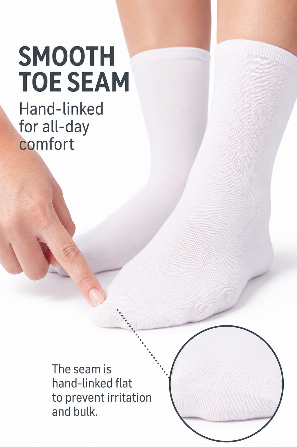 Crew SmoothToe™ Socks – 5 Pack (more color options inside)