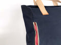 Navy Waxed Canvas Tote Bag - The Social Butterfl