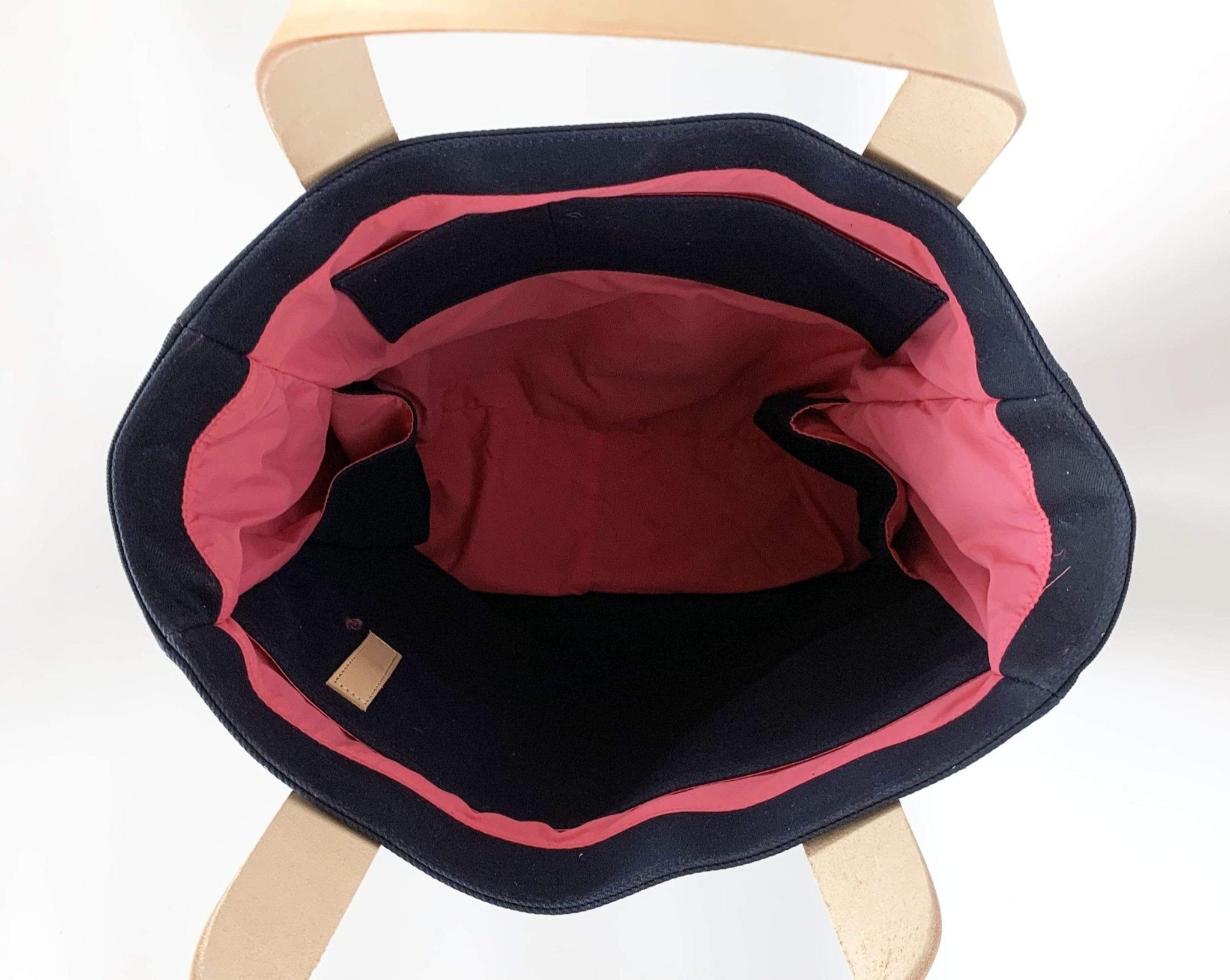 Navy Waxed Canvas Tote Bag - The Social Butterfl